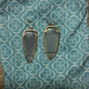 Grey Kendra Scott statement earrings